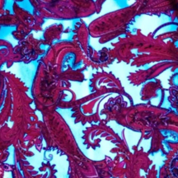 VINTAGE Red Floral Skirt Blazer Set Size 4 - Picture 2 of 8